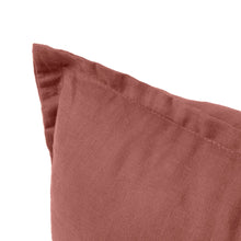 ARDENNE Washed French Linen Cushion with Oxford Edge Clay 50x50cm