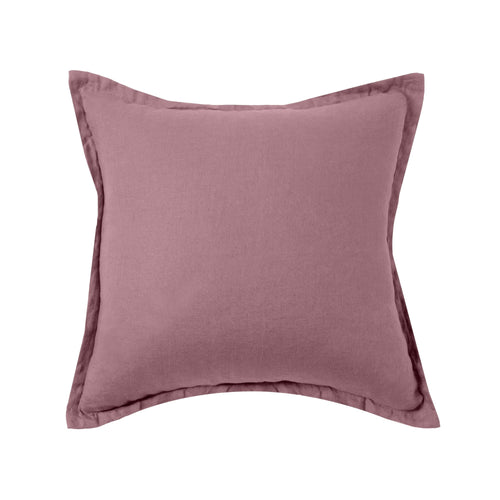 ARDENNE Washed French Linen Cushion with Oxford Edge Rose Pink 50x50cm