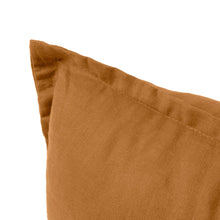 ARDENNE Washed French Linen Cushion with Oxford Edge Mustard 50x50cm