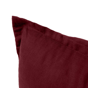 ARDENNE Washed French Linen Cushion with Oxford Edge Sienna Red 50x50cm