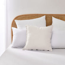 ARDENNE Washed French Linen Cushion with Oxford Edge White 50x50cm