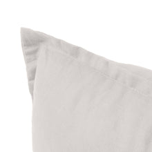 ARDENNE Washed French Linen Cushion with Oxford Edge White 50x50cm