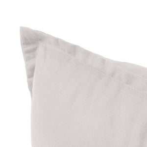 ARDENNE Washed French Linen Cushion with Oxford Edge White 50x50cm