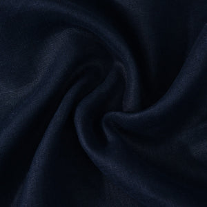 ARDENNE Washed French Linen Cushion with Oxford Edge Indigo Blue 50x50cm