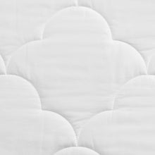 Organic Cotton Quilted Mattress Protector White Cot